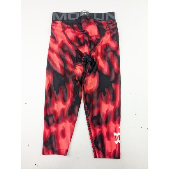 Under Armour Red/Black Splotch Capri Football Leggings - Youth Small - Picture 4 of 4
